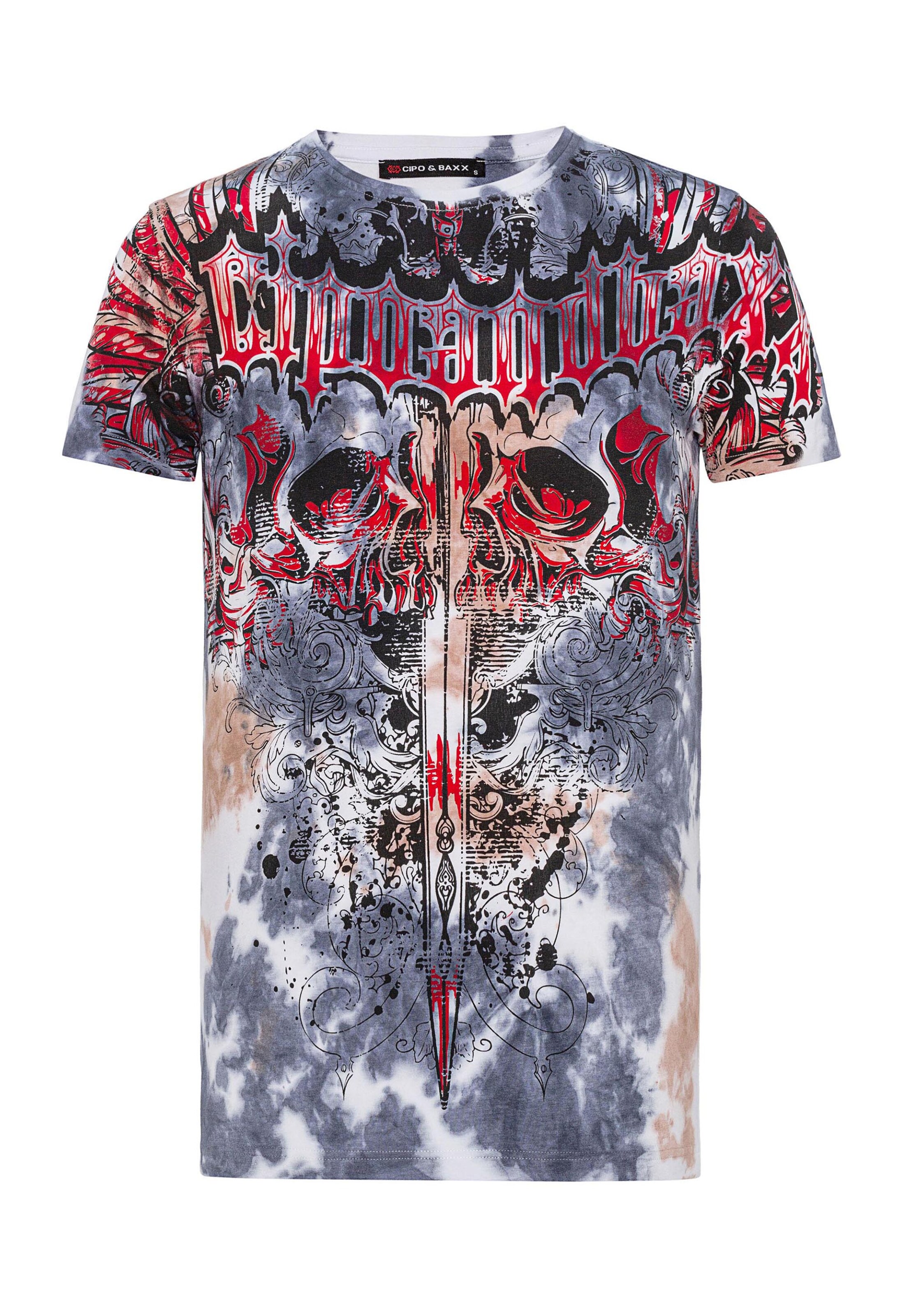 CIPO & BAXX Shirt in Indigo / Red / Black, Item view