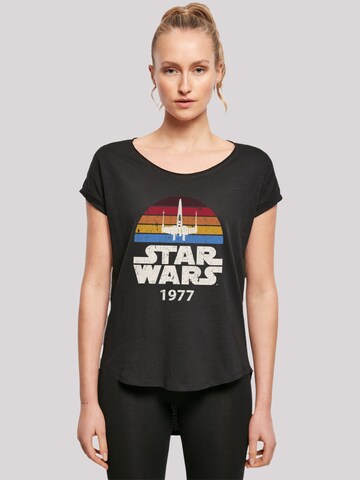 F4NT4STIC Shirt 'Star Wars X-Wing Trip 1977' in Black: front