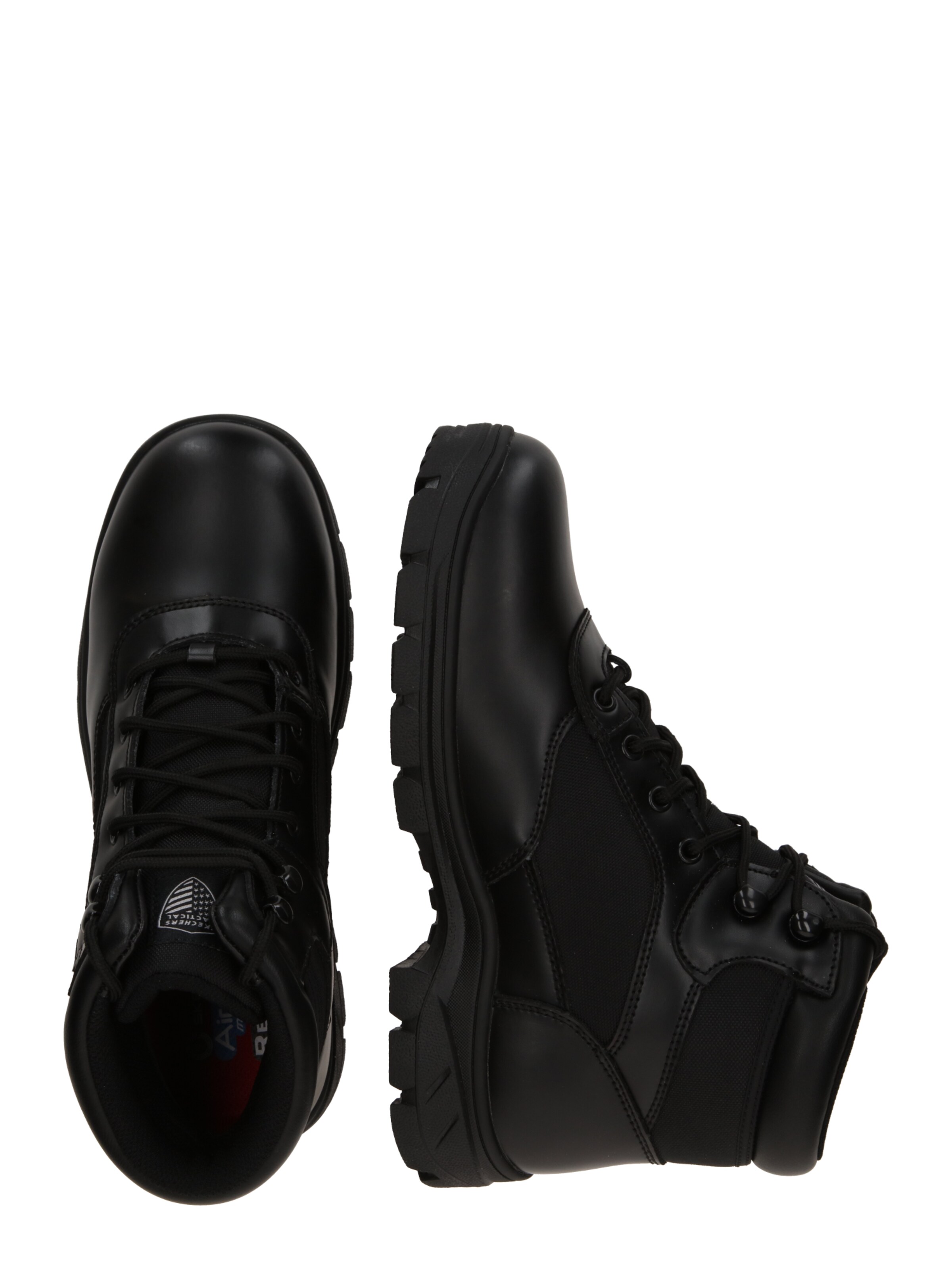 SKECHERS Veterboots 'Wascana' in Zwart