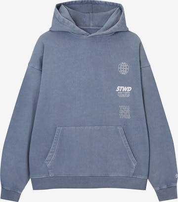 Pull&Bear Sweatshirt in Blauw: voorkant