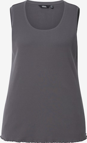 Ulla Popken Knitted Top in Grey: front
