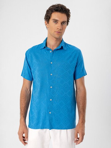 Antioch Regular fit Button Up Shirt in Blue