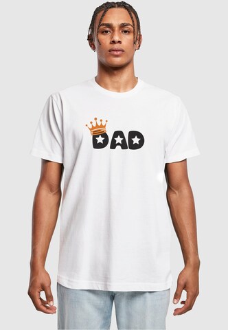 Merchcode Shirt 'Fathers Day - King Dad' in Weiß: Vorderseite
