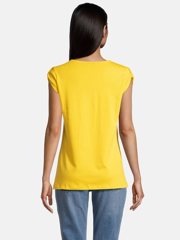 salzhaut T-Shirt 'BIIKE - CAMPER' in Gelb