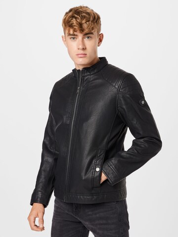 TOM TAILOR Between-season jacket in Black: front