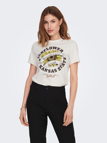 Tricou de la ONLY pe alb: față