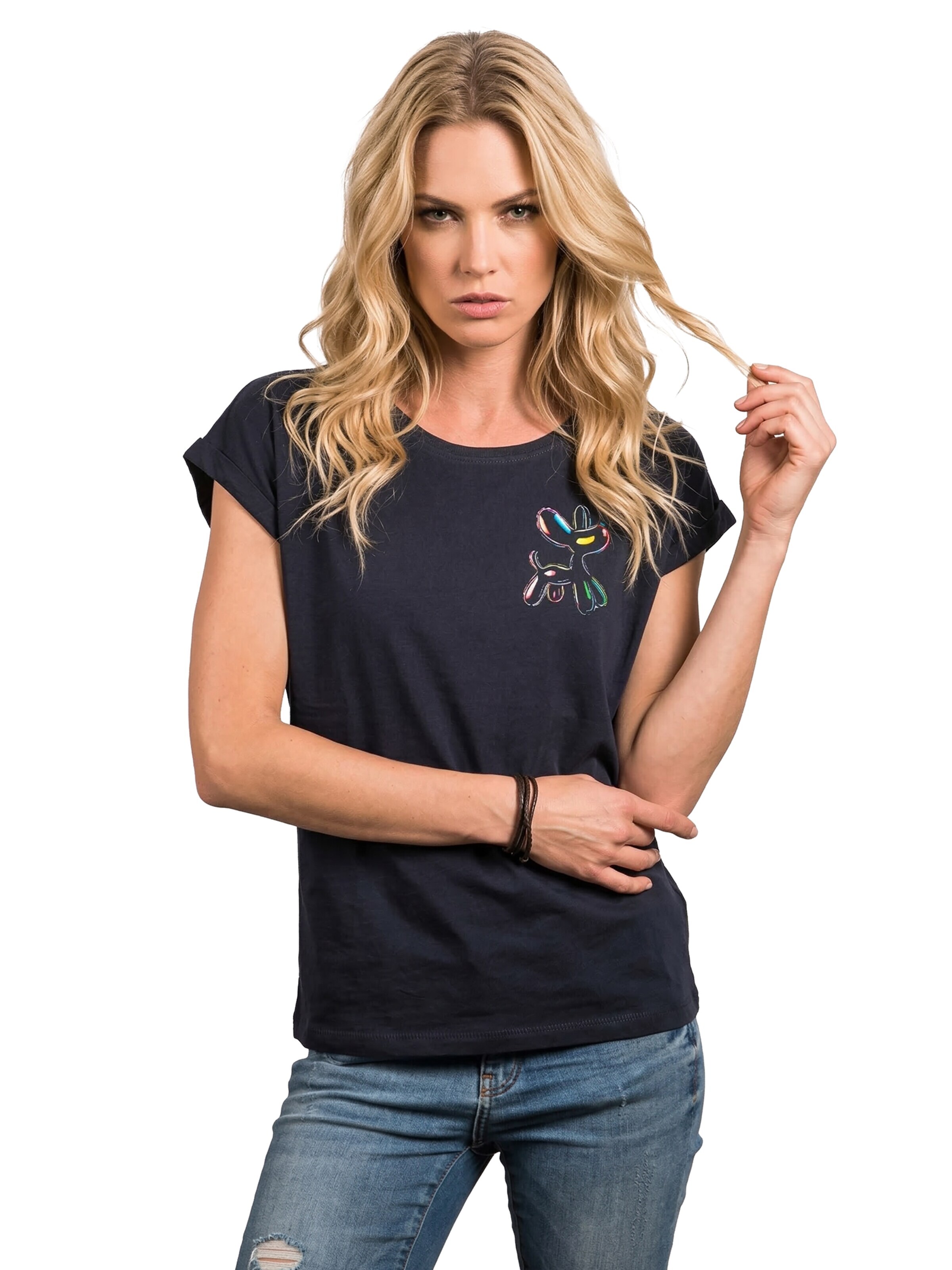MAKAYA Shirt 'Dog Ballon' in Blue: front
