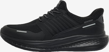 SKECHERS Rövid szárú sportcipők 'SLADE - LUTHER' - fekete: elől