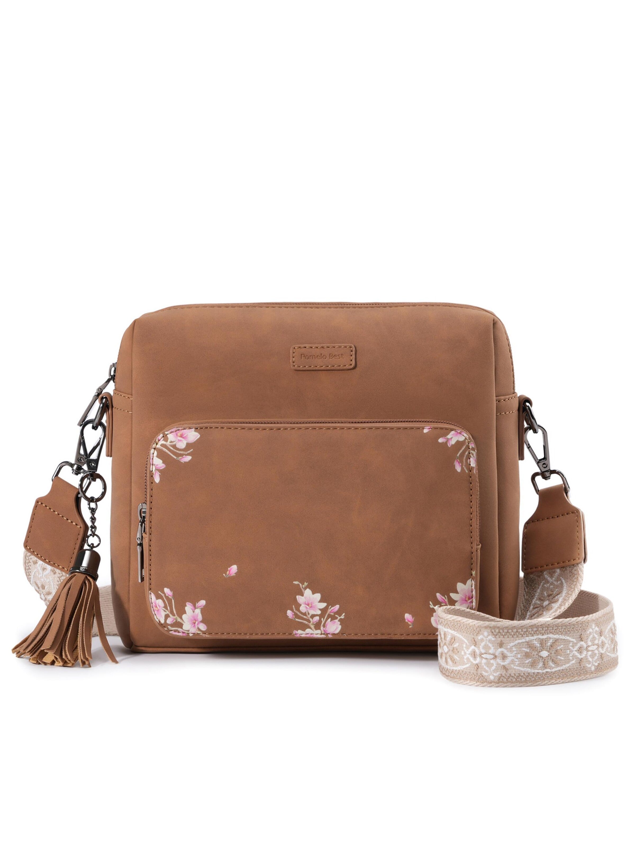 Pomelo Best Crossbody Bag 'Pomelo Best Umhängetasche Magnolia' in Brown: front