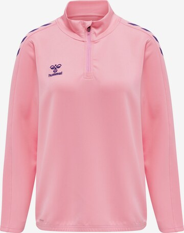 Sweat de sport Hummel en rose : devant