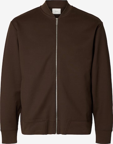 SELECTEDGornji dio trenirke 'SLHMack' - smeđa boja: prednji dio