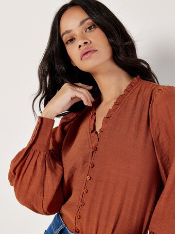 Chemisier Apricot en marron