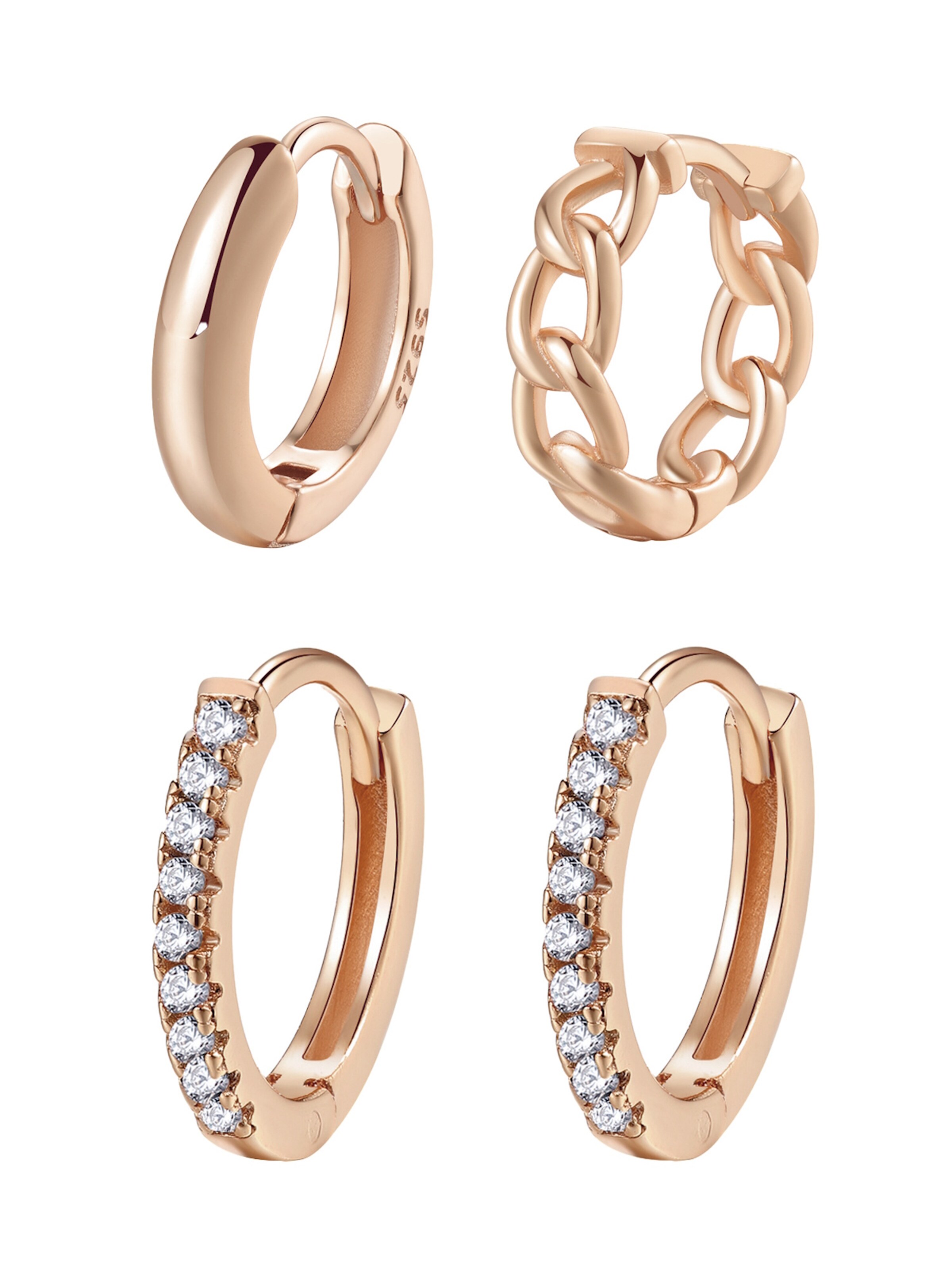 Hey Happiness Earrings 'Eternal' in Gold: front