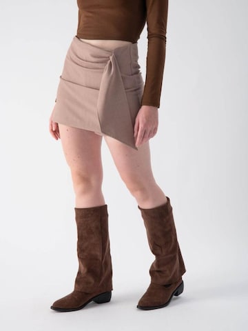 MND Rock 'Viscose miniskirt shorts'‌‌‌ in Beige: Vorderseite