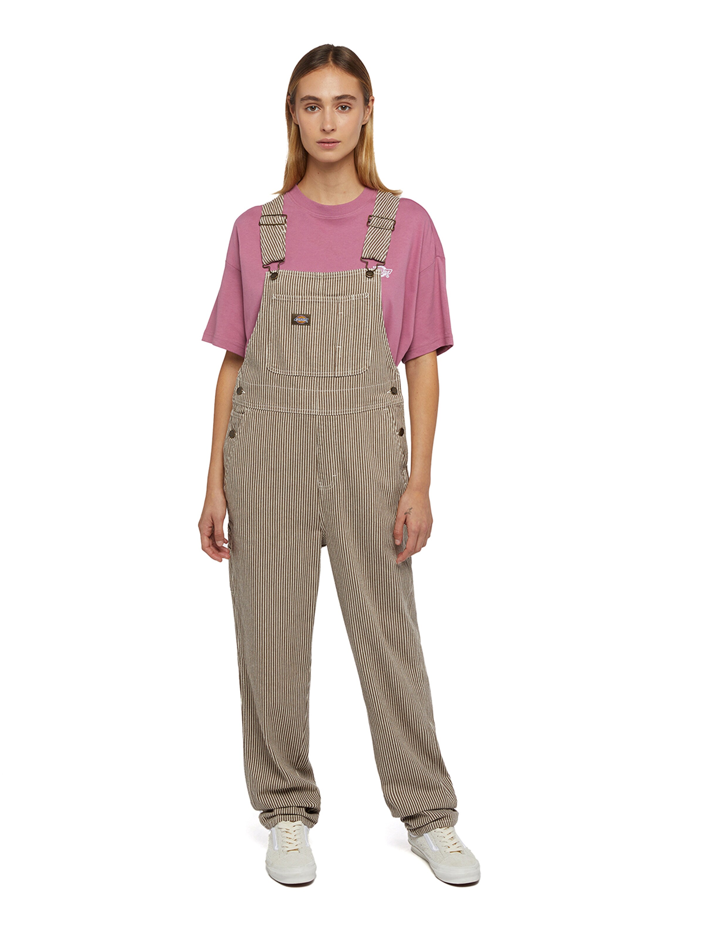 DICKIES Regularen Hlače z naramnicami 'BIB' | zelena barva: sprednja stran