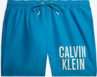 Calvin Klein Swimwear Badeshorts 'Intense Power' in türkis / weiß, Produktansicht