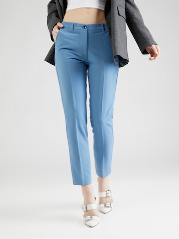 Sisley Regular Trousers with creases in Blue: front