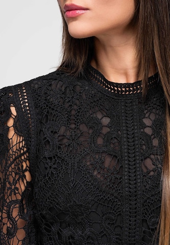 Ombre Bluse in Schwarz