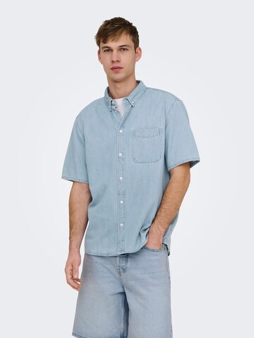 Only & Sons Regular Fit Hemd 'ONSOrson' in Blau: Vorderseite