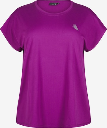 Active by Zizzi Функциональная футболка 'ABASIC' в Лиловый: спереди