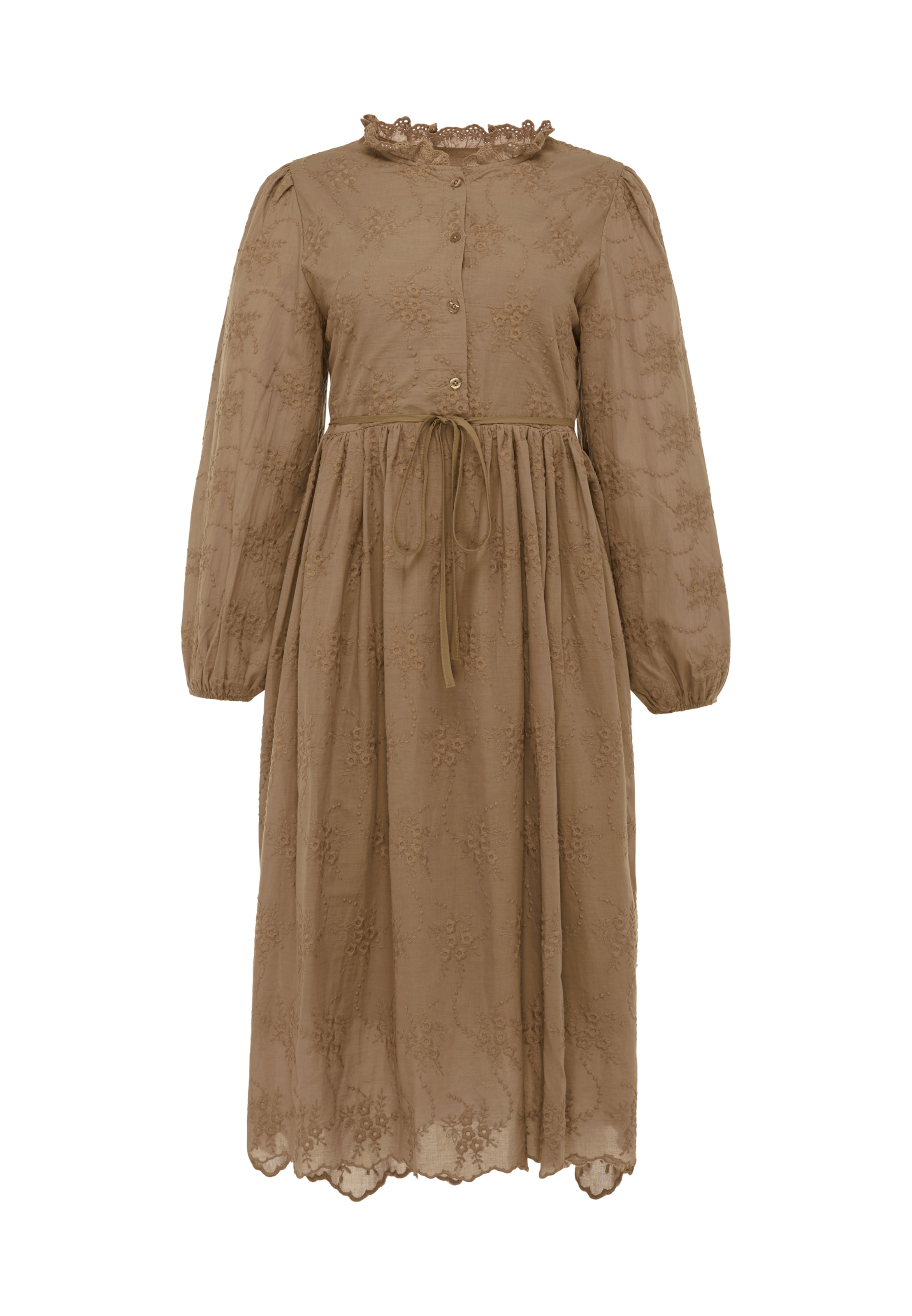 Robe Usha en marron : devant