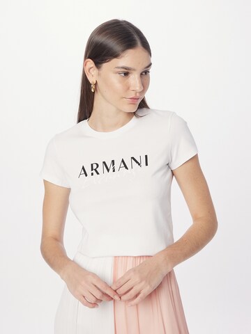 ARMANI EXCHANGE T-shirt i vit: framsida