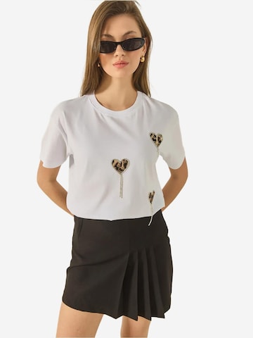 Bianco Lucci Shirt in Wit: voorkant