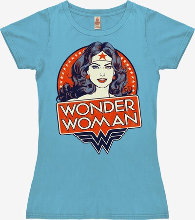 LOGOSHIRT T-Shirt 'Wonder Woman Portrait' in blau, Produktansicht