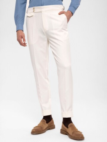 Antioch - Slimfit Calças com vincos em branco