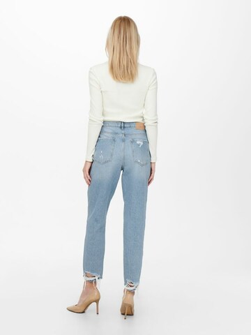 ONLY Tapered Jeans 'Janet' in Blauw