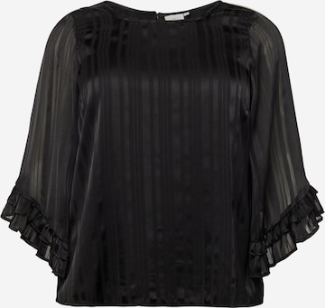ONLY Carmakoma Blouse 'FLOOR' in Black: front
