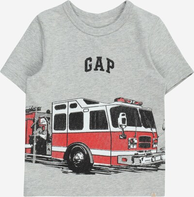 GAP T-Shirt in graumeliert / rot / schwarz, Produktansicht