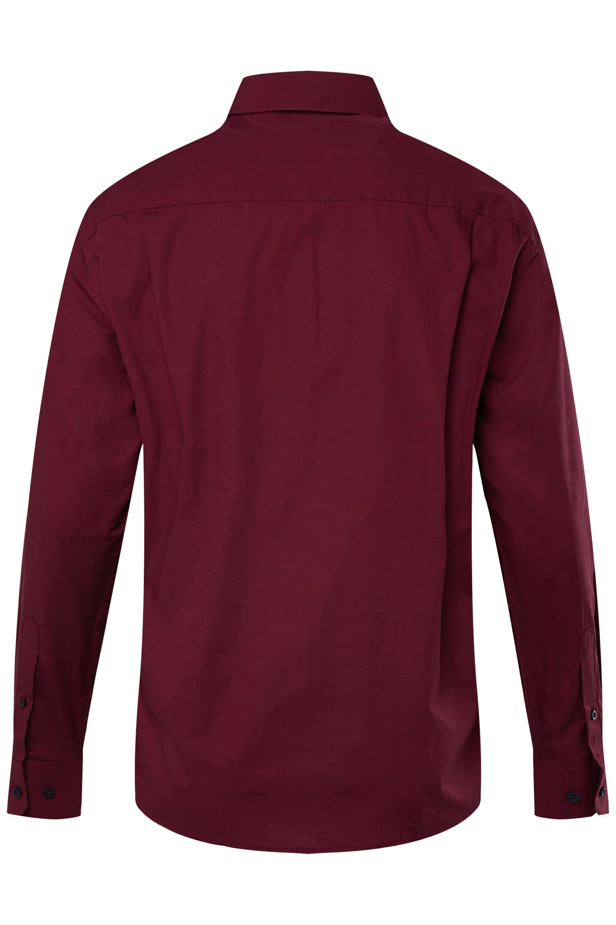 Men Plus Comfort fit Overhemd in Rood