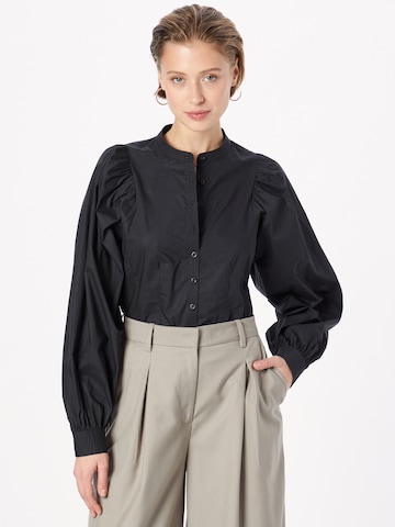 SECOND FEMALE Bootcut Blouse 'Fique' in Zwart: voorkant