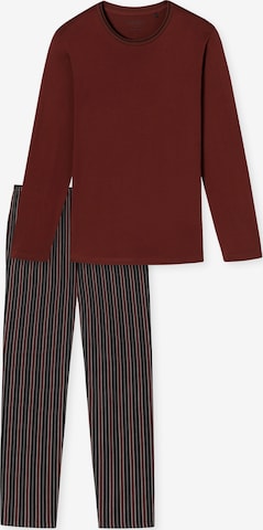 Pyjama long ' Selected Premium ' SCHIESSER en marron : devant