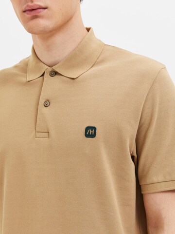 T-Shirt 'DANTE' SELECTED HOMME en marron