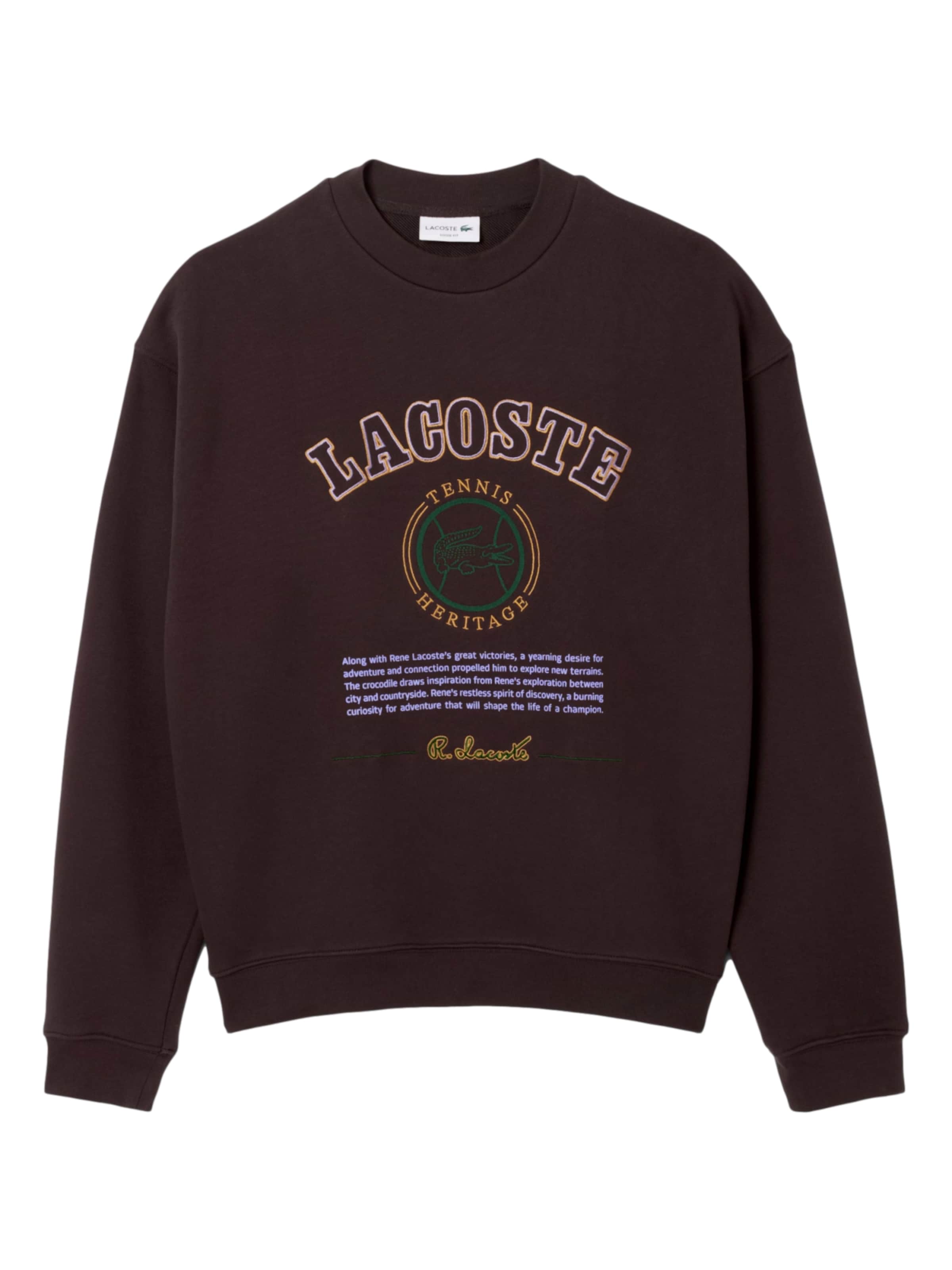 LACOSTE Sweatshirt in Bruin: voorkant