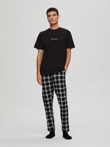 Pyjama long SELECTED HOMME en noir : devant