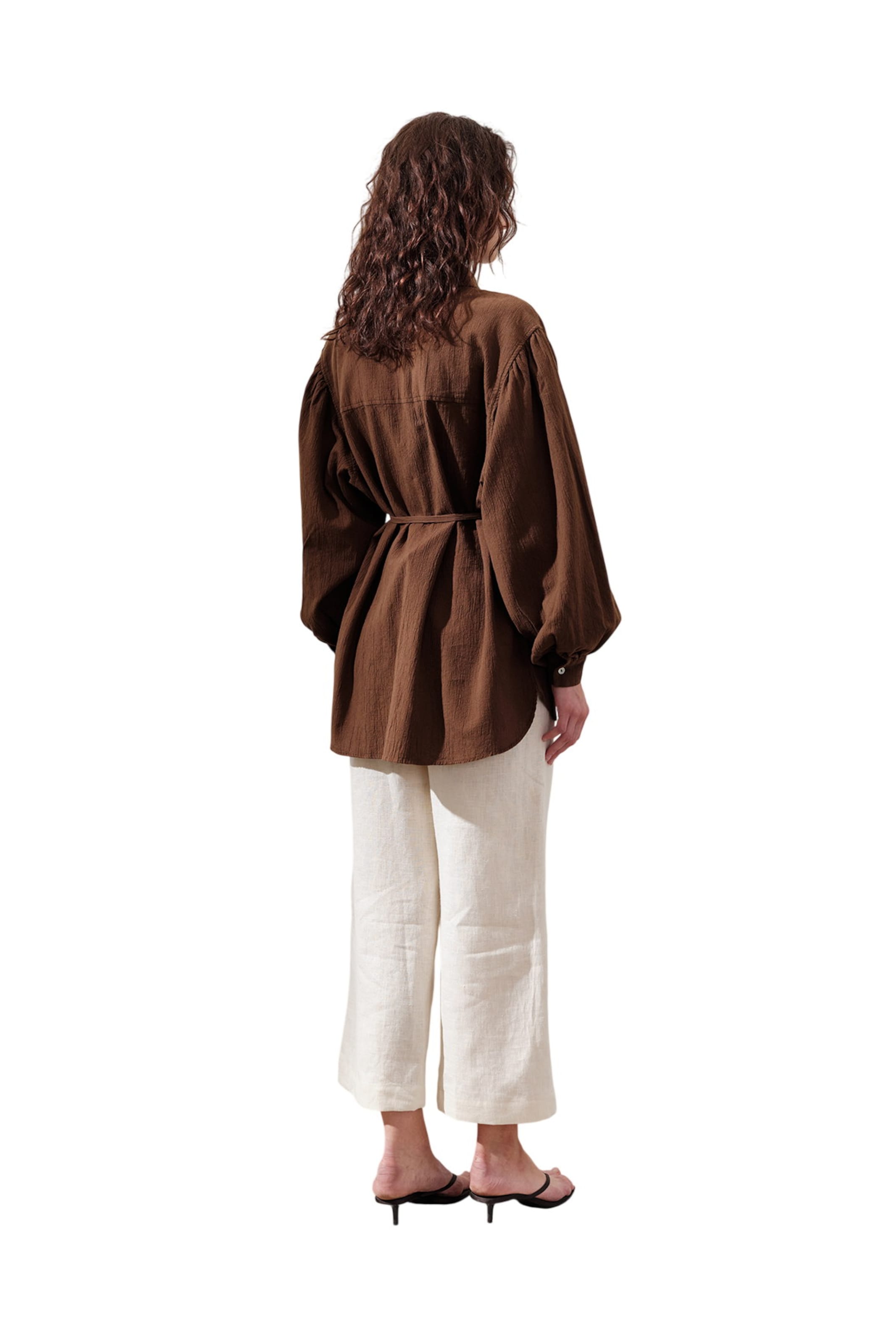 MANUKA Bluse in Braun