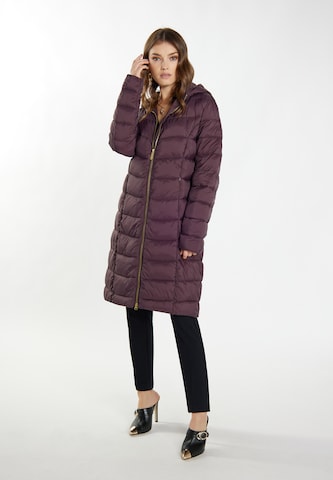 purpurinė faina Žieminis paltas: priekis