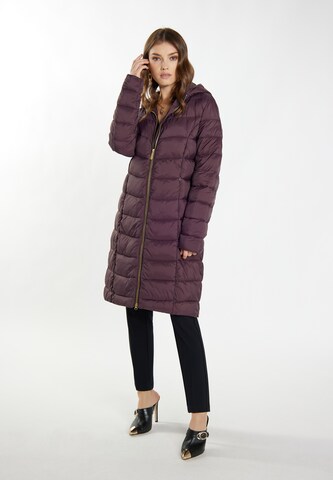 faina Winter Coat in Purple: front