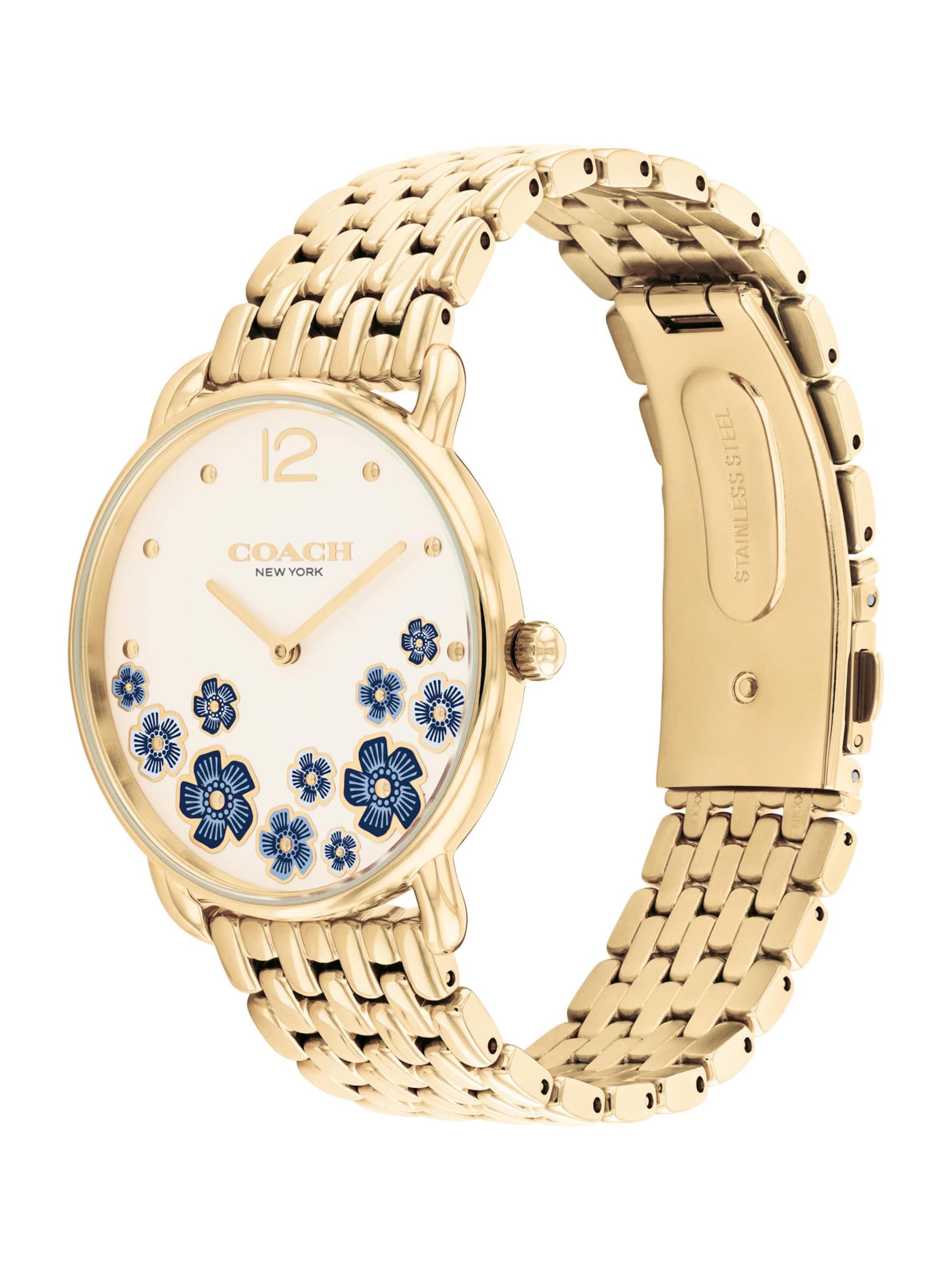 Montre à affichage analogique 'ELLIOT' COACH en or : devant