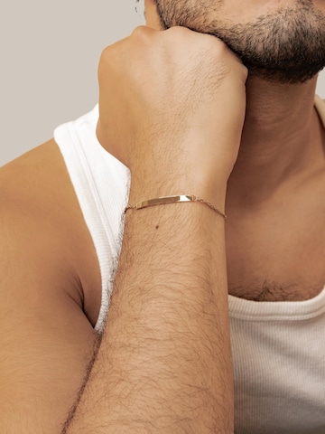 Hey Happiness Armband 'Bar Cable' in Goud: voorkant