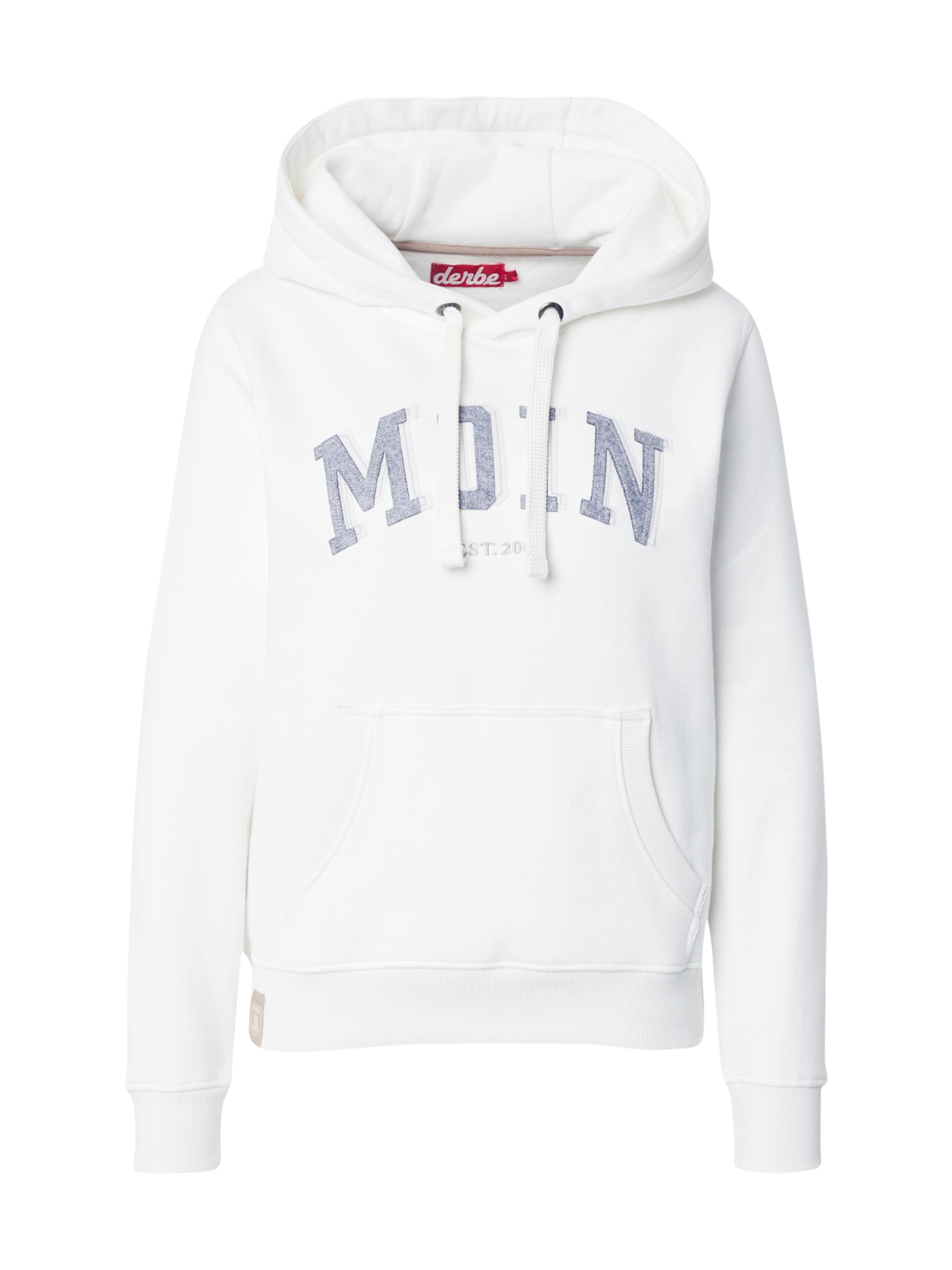 Derbe Sweatshirt &#x27;MoinMoin&#x27; in Wit: voorkant