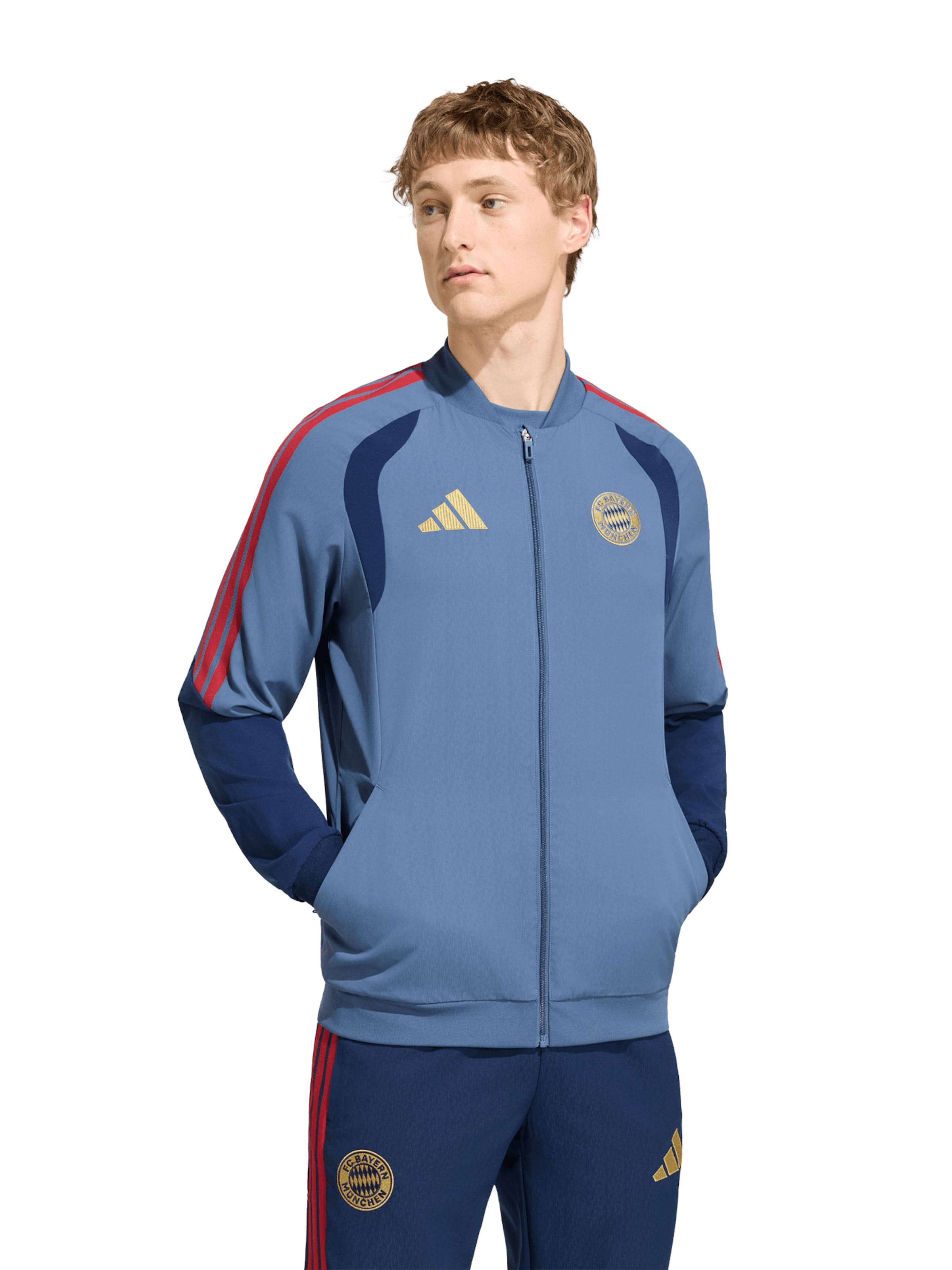 Veste de survêtement ADIDAS PERFORMANCE en bleu : devant