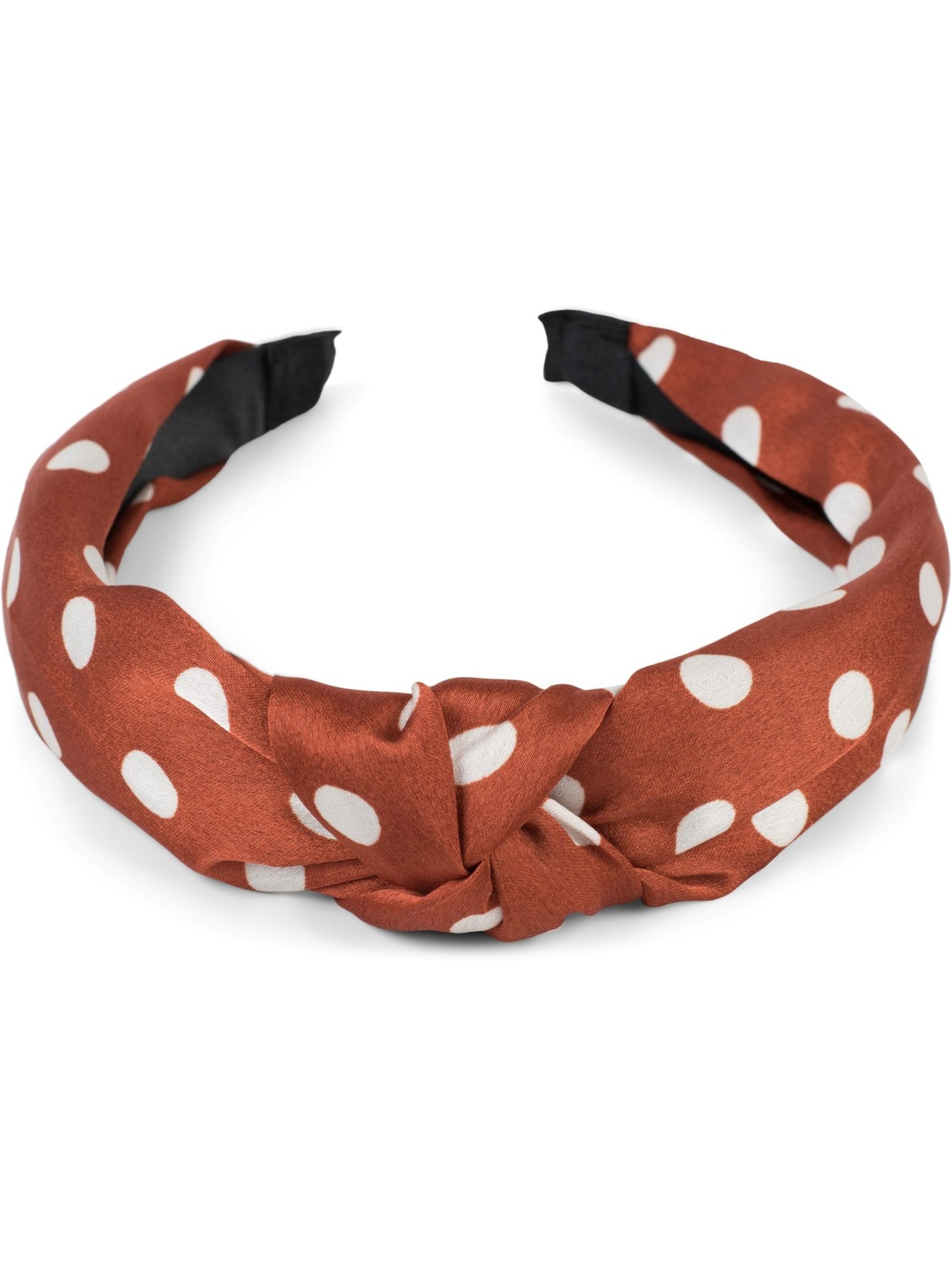 styleBREAKER Hair Jewelry 'Haarreif gepunktet mit Knoten Rockabilly' in Brown: front