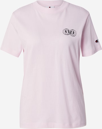 T-shirt Champion Authentic Athletic Apparel en rose : devant
