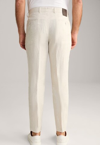 JOOP! Regular Pleat-Front Pants 'Hank' in Beige