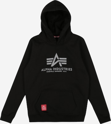 ALPHA INDUSTRIES Sweatshirt in Black: front