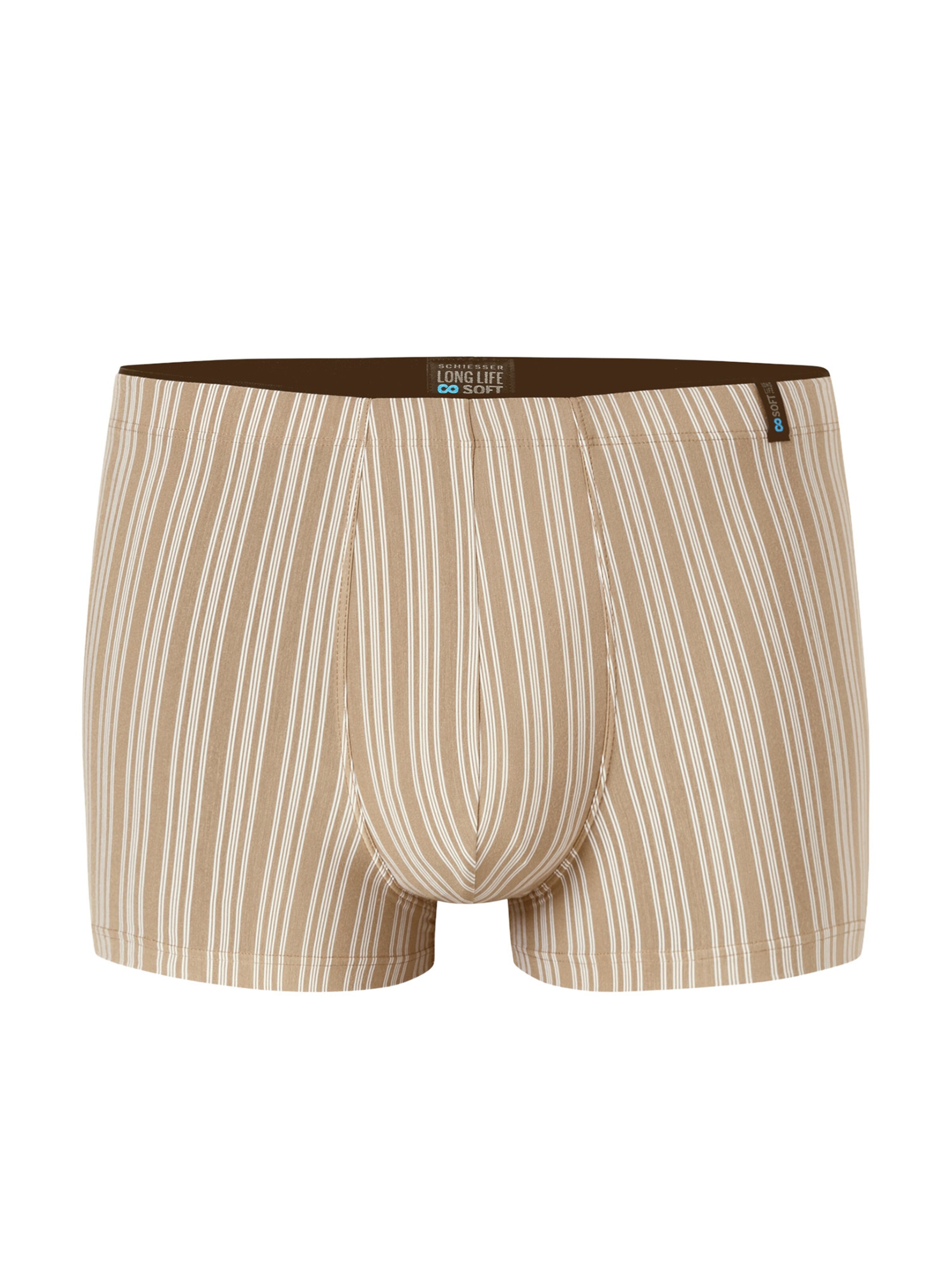 Boxers 'Long Life Soft' SCHIESSER en beige : devant